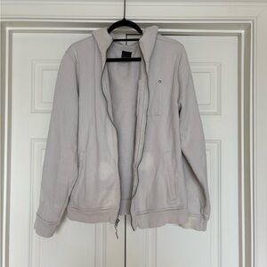 Light Gray Zip-Up Hoodie